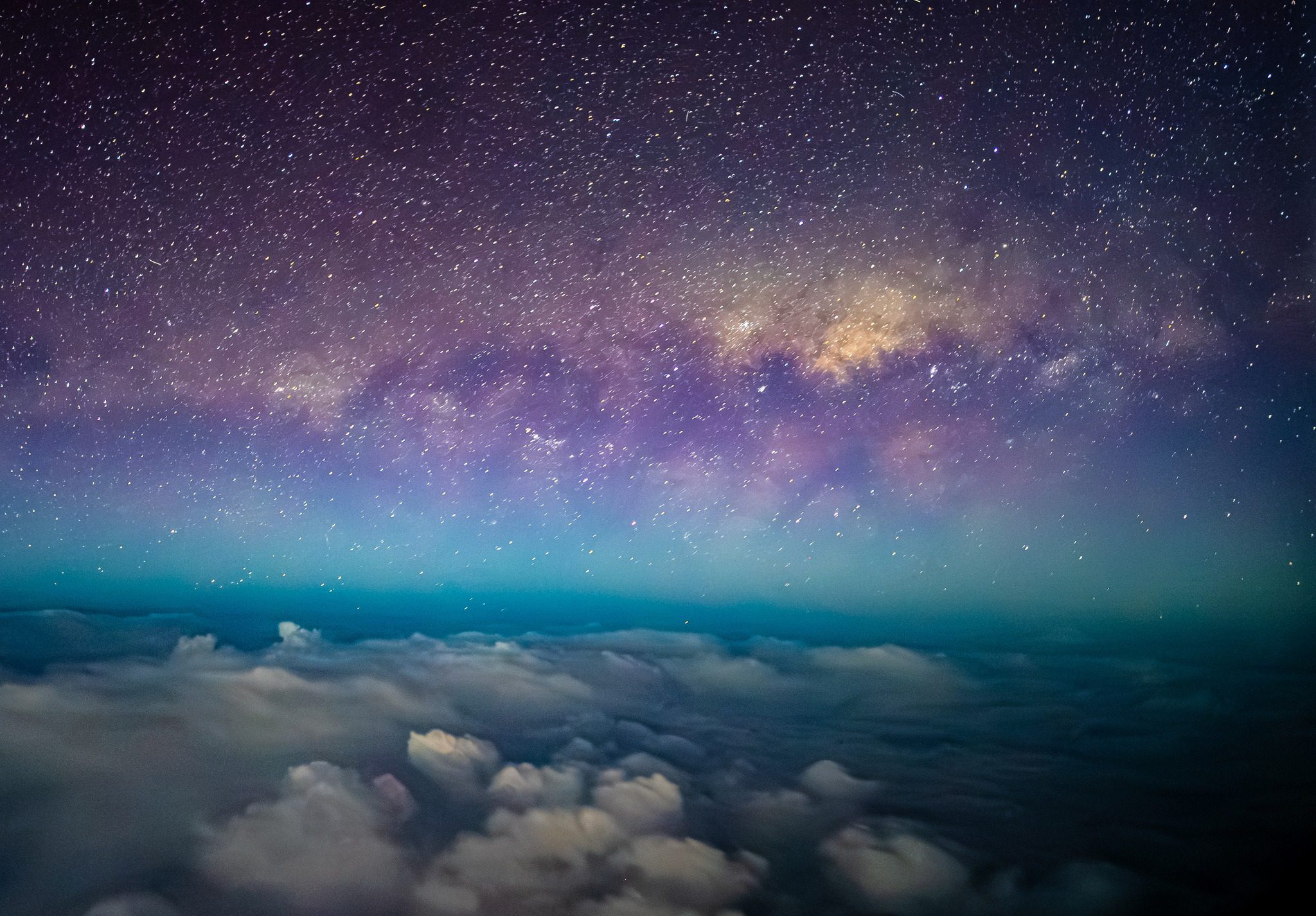 Chugging along at merely half the altitude I used to enjoy can still provide a beautiful view of our galactic center, shining from about 25,000 light years away. This is on a flight in the South Pacific. Rarely do we stop, turn our lights off, let ourselves adjust, and enjoy the grandeur right over our heads.

Something like a third of all humans have never seen the Milky Way. 80% of Americans live in an area that is too light polluted to see it. Many people will comment on how great it must have been to see the Earth from 70,000 feet. And make no mistake, it was incredible. But I think people would be equally amazed at what they could see if they just find a dark sky and let their eyes adjust to see the way humans saw the skies for tens of thousands of years. Get off the screens and take in photons that have been traveling for tens of thousands of years. 

Shot with a Sony A7S3 and G-master 24 mm lens. If you enjoy this, check out more at ExtremeRoss.com. Link in bio

#savetheU2 #savethea10 #extremerossphotography #thepilotnetwork #aviationphotography #u2dragonlady #usairforce #u2driver @airandspacemuseum #extremeross #lockheed #stratosphere #avgeek #instaviation #aviation_lovers #aviationdaily #u2spyplane @theaviationist #instaaviationphotography #aviationlovers #niceview #niceviews #planespotter @eaa @aviationweek @thepilotnetwork #u2dragonladypilot #pilot #picoftheday #pilotpics #sunsets_captures #eclipses #beautifulworld_pics1 #beautifulworld  @full_disc_aviation @combat_learjet @pilotstuff